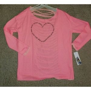 Trendy Trends Coral Dance Heart Cover Up Shirt Top